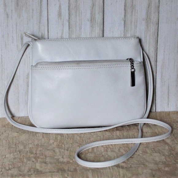 Giani Bernini White Leather Cross-body Bag - Picture 2 of 8
